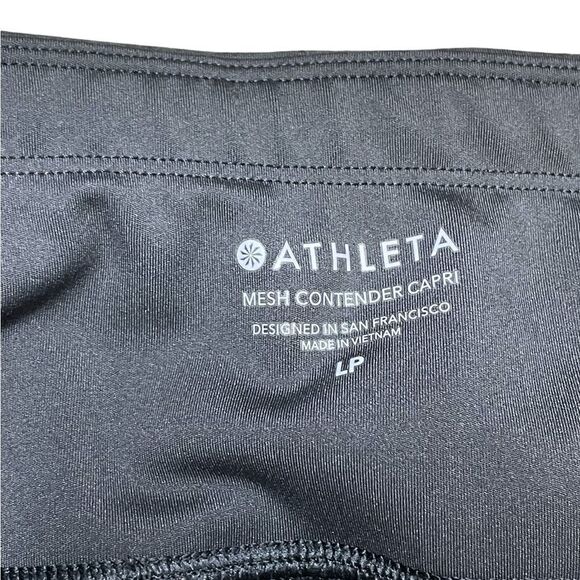 ATHLETA Mesh Contender Capri Black Size Large Petite - Picture 8 of 8